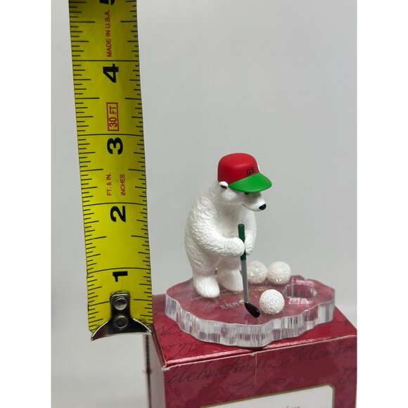 VTG 2000 Hallmark Keepsake Ornament 3.75" Golfer Supreme Polar Bear Edition - Picture 6 of 6